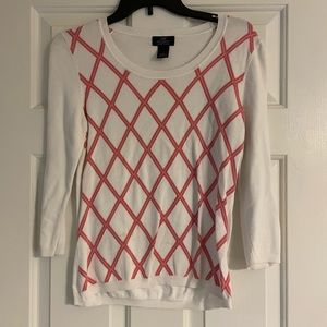 Pink and white blouse sweater size small Brooks Brothers